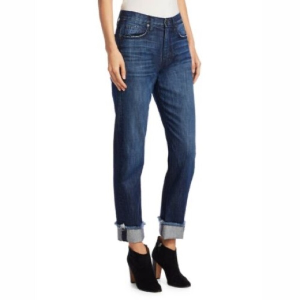 Joie Josie Straight Leg Raw Hem Jeans